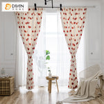 DIHINHOME Home Textile Kid's Curtain DIHIN HOME Cartoon Strawberry Printed,Blackout Grommet Window Curtain for Living Room,1 Panel