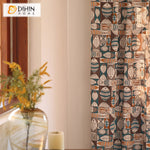 DIHINHOME Home Textile Kid's Curtain DIHIN HOME Cartoon Thick Fabric Fish Jacquard,Blackout Grommet Window Curtain for Living Room ,52x63-inch,1 Panel