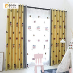 DIHINHOME Home Textile Kid's Curtain DIHIN HOME Small Cartoon Soldiers Printed，Blackout Grommet Window Curtain for Living Room ,52x63-inch,1 Panel