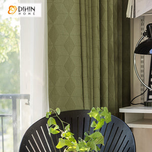 DIHINHOME Home Textile Modern Curtain Copy of DIHIN HOME Neat Triangle Geometric Printed,Blackout Grommet Window Curtain for Living Room ,52x63-inch,1 Panel