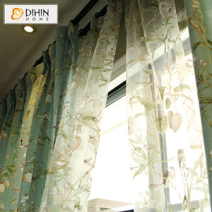 DIHINHOME Home Textile Modern Curtain Copy of DIHIN HOME Neat Triangle Printed,Blackout Grommet Window Curtain for Living Room ,52x63-inch,1 Panel