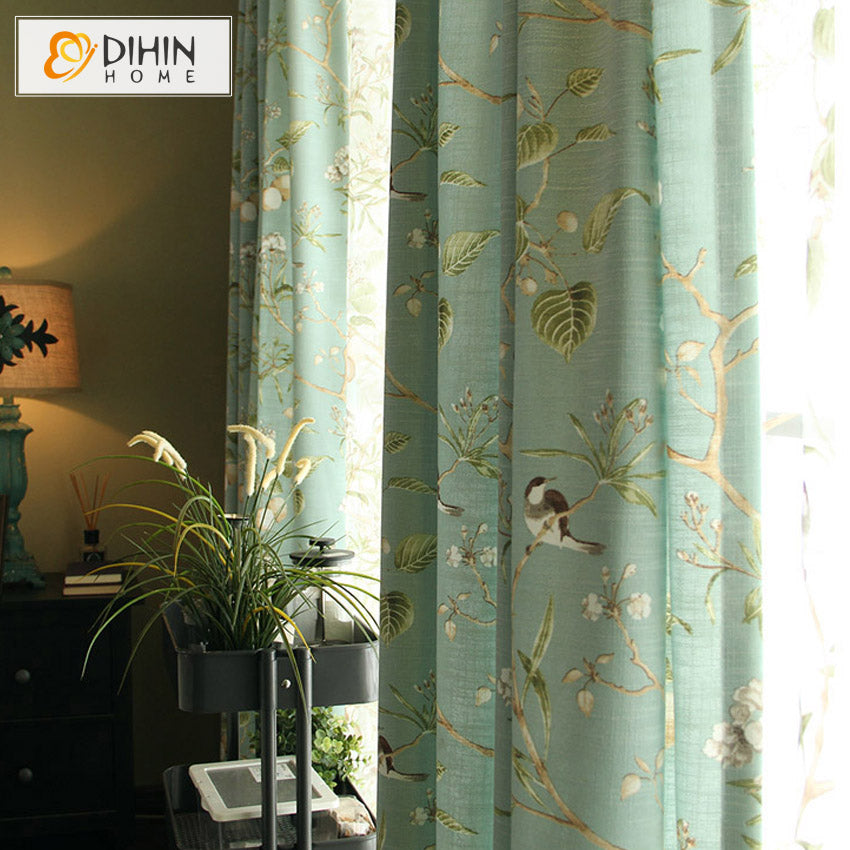 DIHINHOME Home Textile Modern Curtain Copy of DIHIN HOME Neat Triangle Printed,Blackout Grommet Window Curtain for Living Room ,52x63-inch,1 Panel