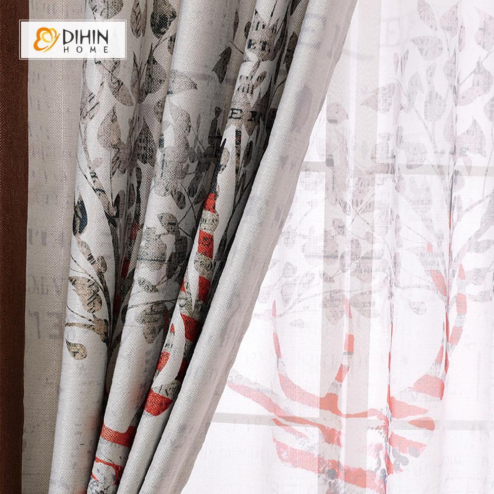 DIHINHOME Home Textile Modern Curtain DIHIN HOME 3D Printed American Elk Blackout Curtains ,Window Curtains Grommet Curtain For Living Room ,39x102-inch,2 Panels Included