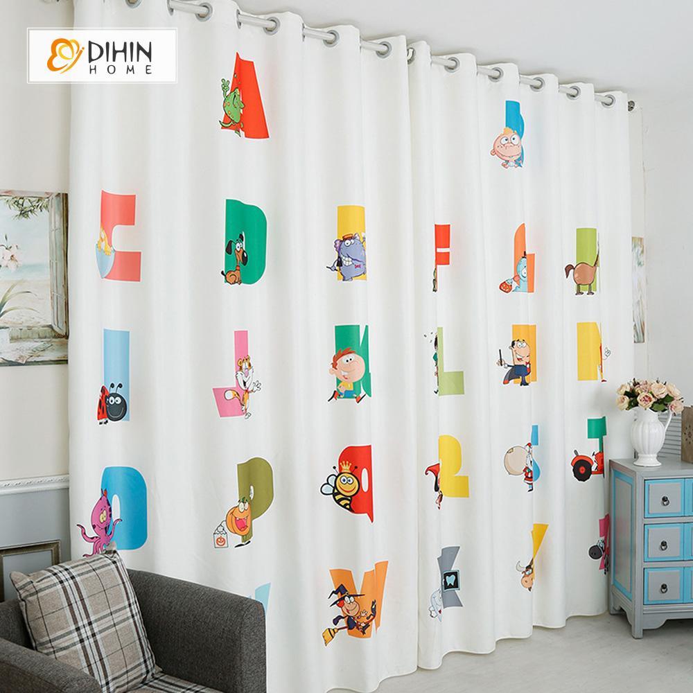 DIHINHOME Home Textile Modern Curtain DIHIN HOME 3D Printed Animals Blackout Curtains ,Window Curtains Grommet Curtain For Living Room ,39x102-inch,2 Panels Included