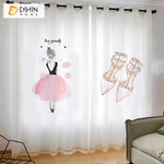 DIHINHOME Home Textile Modern Curtain DIHIN HOME 3D Printed Ballet Shoes Blackout Curtains,Window Curtains Grommet Curtain For Living Room ,39x102-inch,2 Panels Included