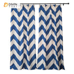 DIHINHOME Home Textile Modern Curtain DIHIN HOME 3D Printed Blue Srtips Blackout Curtains,Window Curtains Grommet Curtain For Living Room ,39x102-inch,2 Panels Included