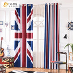 DIHINHOME Home Textile Modern Curtain DIHIN HOME 3D Printed British Flag Blackout Curtains,Window Curtains Grommet Curtain For Living Room ,39x102-inch,2 Panels Include