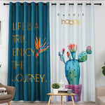 DIHINHOME Home Textile Modern Curtain DIHIN HOME 3D Printed Choose Happy Blackout Curtains,Window Curtains Grommet Curtain For Living Room ,39x102-inch,2 Panels Include