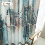 DIHIN HOME 3D Printed City Painting Blackout Curtains ,Window Curtains Grommet Curtain For Living Room ,39x102-inch,2 Panels Included