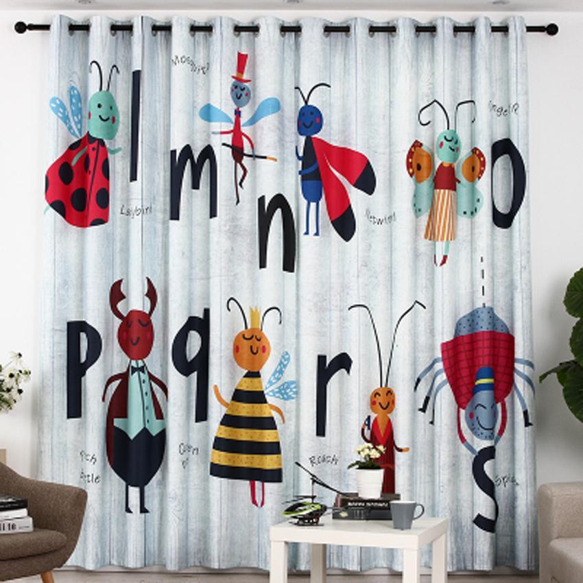 DIHINHOME Home Textile Modern Curtain DIHIN HOME 3D Printed Cute Bee Blackout Curtains,Window Curtains Grommet Curtain For Living Room ,39x102-inch,2 Panels Include