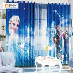 DIHINHOME Home Textile Modern Curtain DIHIN HOME 3D Printed Elegant Frozen Blackout Curtains ,Window Curtains Grommet Curtain For Living Room ,39x102-inch,2 Panels Included