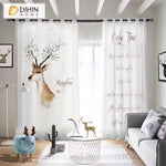 DIHINHOME Home Textile Modern Curtain DIHIN HOME 3D Printed Fashion Deer Blackout Curtains,Window Curtains Grommet Curtain For Living Room ,39x102-inch,2 Panels Included