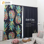 DIHINHOME Home Textile Modern Curtain DIHIN HOME 3D Printed Fashion Pineapple Blackout Curtains,Window Curtains Grommet Curtain For Living Room ,39x102-inch,2 Panels Included