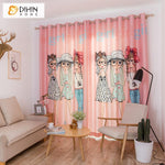 DIHINHOME Home Textile Modern Curtain DIHIN HOME 3D Printed Fashionable Girls Blackout Curtains,Window Curtains Grommet Curtain For Living Room ,39x102-inch,2 Panels Include