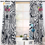 DIHINHOME Home Textile Modern Curtain DIHIN HOME 3D Printed Fashionable Zebra Blackout Curtains ,Window Curtains Grommet Curtain For Living Room ,39x102-inch,2 Panels Included