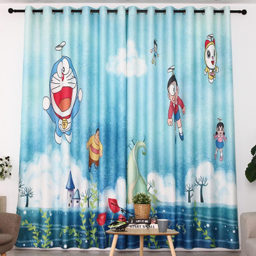 DIHINHOME Home Textile Modern Curtain DIHIN HOME 3D Printed Flying Doraemon Blackout Curtains,Window Curtains Grommet Curtain For Living Room ,39x102-inch,2 Panels Include