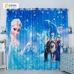DIHINHOME Home Textile Modern Curtain DIHIN HOME 3D Printed Frozen Blackout Curtains ,Window Curtains Grommet Curtain For Living Room ,39x102-inch,2 Panels Included