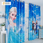 DIHINHOME Home Textile Modern Curtain DIHIN HOME 3D Printed Frozen Blackout Curtains ,Window Curtains Grommet Curtain For Living Room ,39x102-inch,2 Panels Included