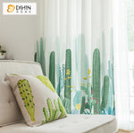 DIHIN HOME 3D Printed Green Cactus Blackout Curtains ,Window Curtains Grommet Curtain For Living Room ,39x102-inch,2 Panels Included