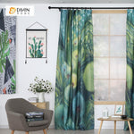 DIHINHOME Home Textile Modern Curtain DIHIN HOME 3D Printed Green Dandelion Blackout Curtains ,Window Curtains Grommet Curtain For Living Room ,39x102-inch,2 Panels Included