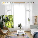 DIHINHOME Home Textile Modern Curtain DIHIN HOME 3D Printed Green Plants and Bonsai Blackout Curtains ,Window Curtains Grommet Curtain For Living Room ,39x102-inch,2 Panels Included