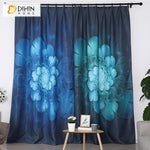 DIHINHOME Home Textile Modern Curtain DIHIN HOME 3D Printed Huge Flowers Blackout Curtains,Window Curtains Grommet Curtain For Living Room ,39x102-inch,2 Panels Include