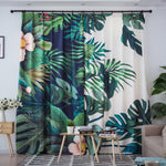 DIHINHOME Home Textile Modern Curtain DIHIN HOME 3D Printed Huge Painting Leaves Blackout Curtains,Window Curtains Grommet Curtain For Living Room ,39x102-inch,2 Panels Include