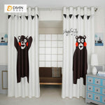 DIHINHOME Home Textile Modern Curtain DIHIN HOME 3D Printed Kumamon Blackout Curtains ,Window Curtains Grommet Curtain For Living Room ,39x102-inch,2 Panels Included