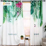 DIHINHOME Home Textile Modern Curtain DIHIN HOME 3D Printed Leaves Blackout Curtains ,Window Curtains Grommet Curtain For Living Room ,39x102-inch,2 Panels Included