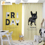 DIHINHOME Home Textile Modern Curtain DIHIN HOME 3D Printed Love Dogs Blackout Curtains,Window Curtains Grommet Curtain For Living Room ,39x102-inch,2 Panels Included