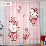 DIHINHOME Home Textile Modern Curtain DIHIN HOME 3D Printed Lovely Hello Kitty Blackout Curtains ,Window Curtains Grommet Curtain For Living Room ,39x102-inch,2 Panels Included