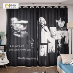 DIHINHOME Home Textile Modern Curtain DIHIN HOME 3D Printed Marilyn Monroe Blackout Curtains ,Window Curtains Grommet Curtain For Living Room ,39x102-inch,2 Panels Included