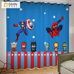 DIHINHOME Home Textile Modern Curtain DIHIN HOME 3D Printed Marvel Heros Style 4 Blackout Curtains,Window Curtains Grommet Curtain For Living Room ,39x102-inch,2 Panels Included