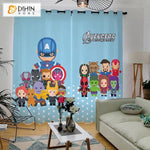 DIHINHOME Home Textile Modern Curtain DIHIN HOME 3D Printed Marvel Heros Style 6 Blackout Curtains,Window Curtains Grommet Curtain For Living Room ,39x102-inch,2 Panels Included