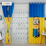 DIHINHOME Home Textile Modern Curtain DIHIN HOME 3D Printed Minions Blackout Curtains ,Window Curtains Grommet Curtain For Living Room ,39x102-inch,2 Panels Included