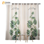DIHINHOME Home Textile Modern Curtain DIHIN HOME 3D Printed Natural Banana Leaves Blackout Curtains,Window Curtains Grommet Curtain For Living Room ,39x102-inch,2 Panels Included