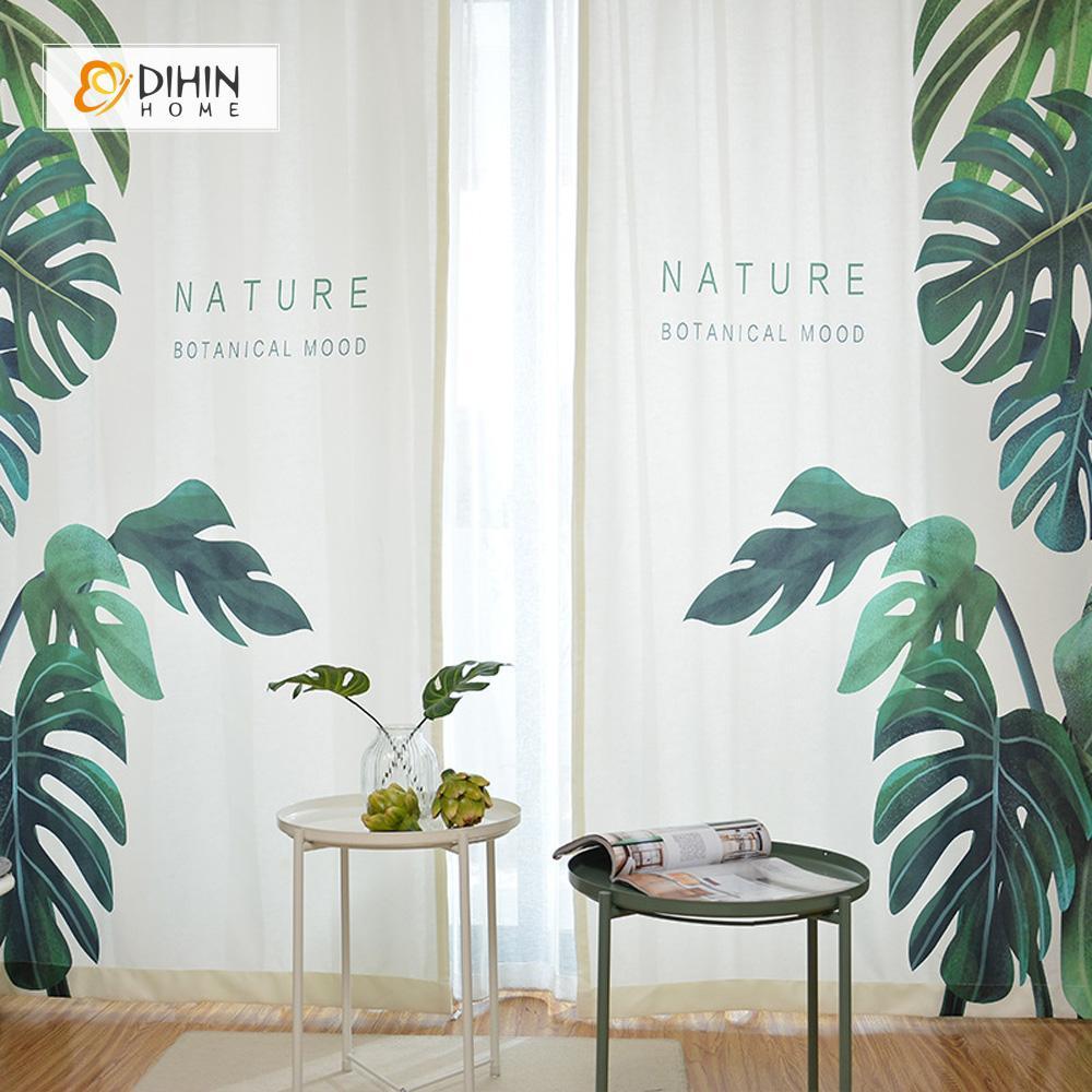 DIHINHOME Home Textile Modern Curtain DIHIN HOME 3D Printed Nature Blackout Curtains ,Window Curtains Grommet Curtain For Living Room ,39x102-inch,2 Panels Included