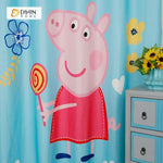 DIHINHOME Home Textile Modern Curtain DIHIN HOME 3D Printed Peppa Pig Blackout Curtains ,Window Curtains Grommet Curtain For Living Room ,39x102-inch,2 Panels Included