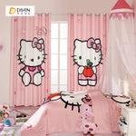 DIHINHOME Home Textile Modern Curtain DIHIN HOME 3D Printed Pink Hello Kitty Blackout Curtains ,Window Curtains Grommet Curtain For Living Room ,39x102-inch,2 Panels Included