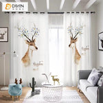 DIHINHOME Home Textile Modern Curtain DIHIN HOME 3D Printed Retro Deer Blackout Curtains,Window Curtains Grommet Curtain For Living Room ,39x102-inch,2 Panels Included