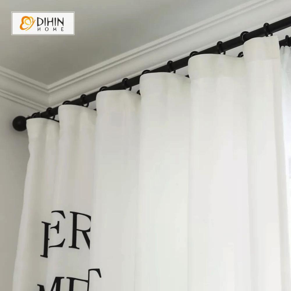 DIHINHOME Home Textile Modern Curtain DIHIN HOME 3D Printed Simple Leaves Blackout Curtains ,Window Curtains Grommet Curtain For Living Room ,39x102-inch,2 Panels Included