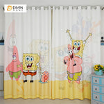 DIHINHOME Home Textile Modern Curtain DIHIN HOME 3D Printed SpongeBob Squarepants Blackout Curtains ,Window Curtains Grommet Curtain For Living Room ,39x102-inch,2 Panels Included