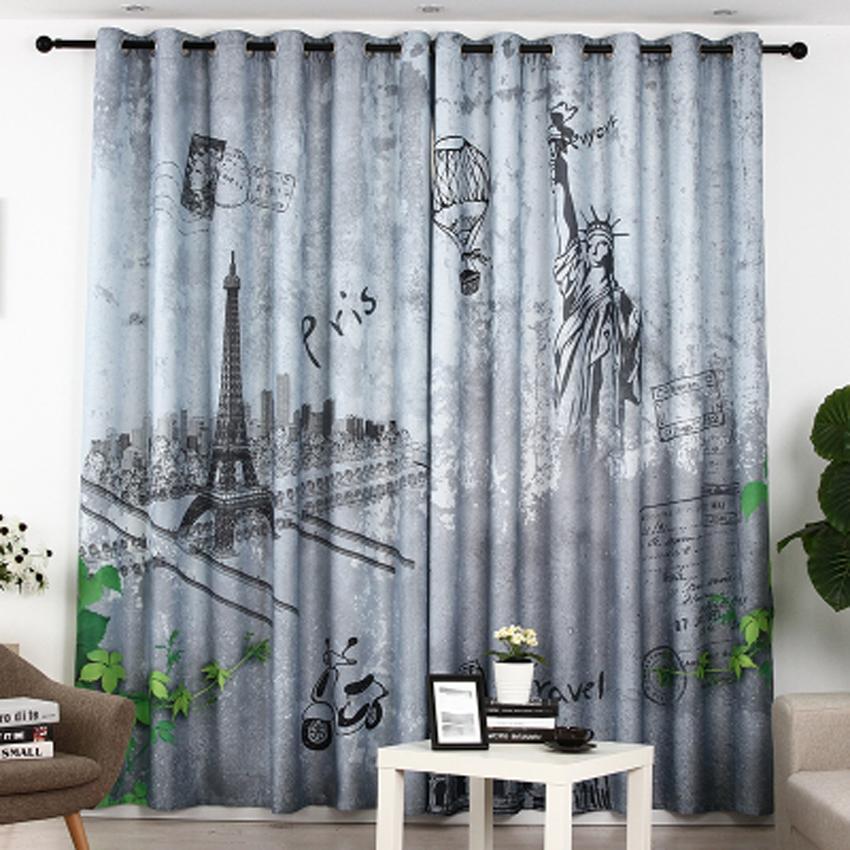 DIHINHOME Home Textile Modern Curtain DIHIN HOME 3D Printed Statue of Liberty Blackout Curtains,Window Curtains Grommet Curtain For Living Room ,39x102-inch,2 Panels Include