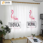 DIHINHOME Home Textile Modern Curtain DIHIN HOME 3D Printed Tropical Flamingo Blackout Curtains,Window Curtains Grommet Curtain For Living Room ,39x102-inch,2 Panels Included