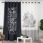 DIHINHOME Home Textile Modern Curtain DIHIN HOME 3D Printed Word Blackout Curtains,Window Curtains Grommet Curtain For Living Room ,39x102-inch,2 Panels Included