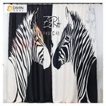 DIHINHOME Home Textile Modern Curtain DIHIN HOME 3D Printed Zebra Blackout Curtains ,Window Curtains Grommet Curtain For Living Room ,39x102-inch,2 Panels Included