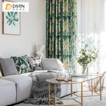 DIHIN HOME American Garden Lotus Printed Curtain,Blackout Curtains Grommet Window Curtain for Living Room ,52x84-inch,1 Panel