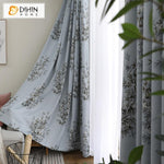 DIHINHOME Home Textile Modern Curtain DIHIN HOME American Pastoral Jacquard Curtain ,Cotton Linen ,Blackout Grommet Window Curtain for Living Room ,52x63-inch,1 Panel