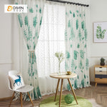 DIHINHOME Home Textile Modern Curtain DIHIN HOME Banana leaf Printed ,Cotton Linen ,Blackout Grommet Window Curtain for Living Room ,52x63-inch,1 Panel