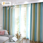 DIHINHOME Home Textile Modern Curtain DIHIN HOME Blue Green Beige Printed，Blackout Grommet Window Curtain for Living Room ,52x63-inch,1 Panel